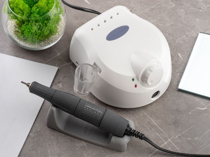 KRYPTON. Nail drill XPS-400 WHITE/PURPLE 65 W. Фрезер для манікюру та педикюру #13