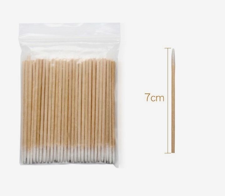 100 pcs Microbrochas de madera, 7 cm #3