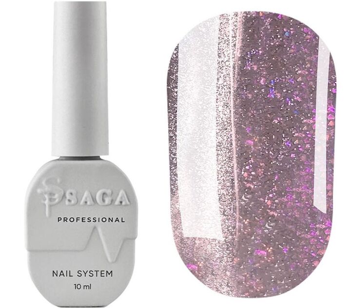 SAGA. Cat's Eye Gel Polish "Cat Shine", #08, 10 ml. Гель-лак "Котяче око" #2