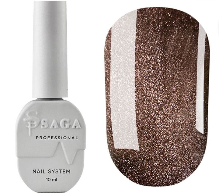 SAGA. Cat's Eye Gel Polish "Cat Shine", #11, 10 ml. Гель-лак "Котяче око" #2