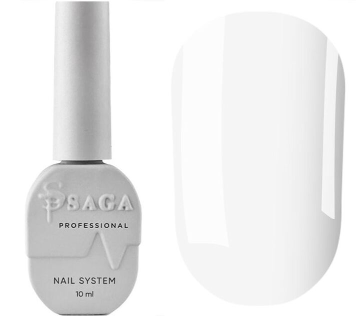 SAGA. Gel Polish, Super White, 10 ml. Гель-лак, білий #1