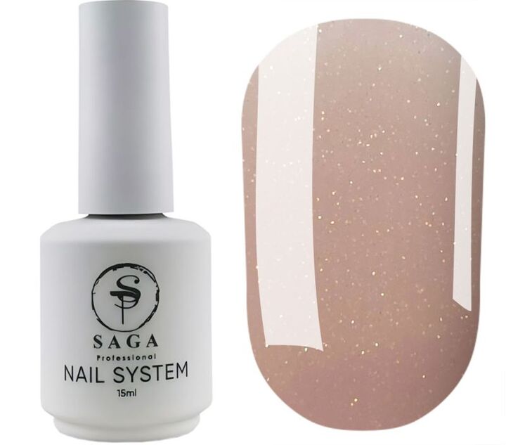 SAGA. Liquid Gel, 15 ml, #18. Рідкий гель для укріплення та нарощування з шимером #2