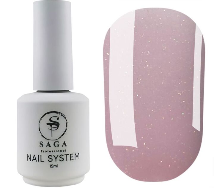 SAGA. Liquid Gel, 15 ml, #19. Рідкий гель для укріплення та нарощування з шимером #2