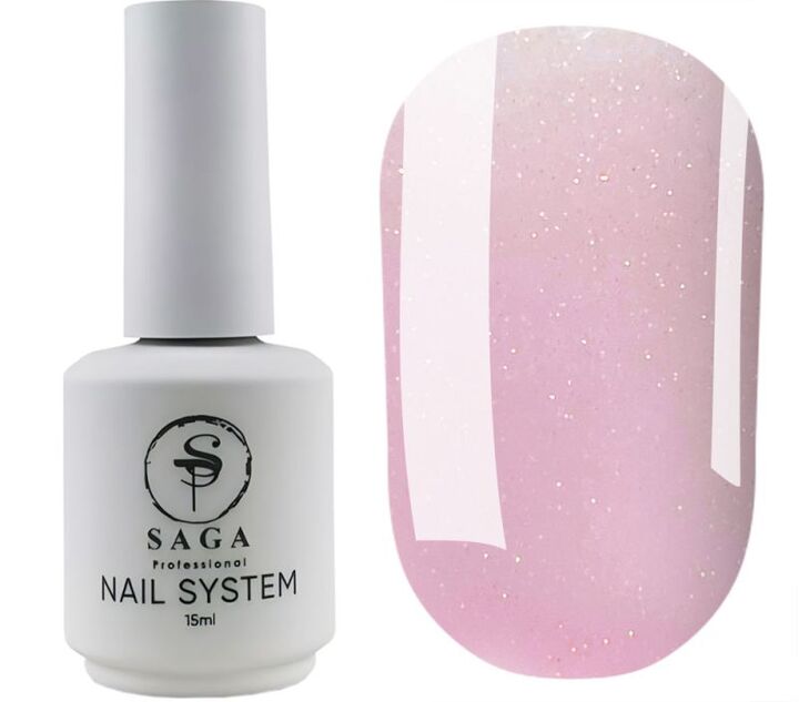 SAGA. Liquid Gel, 15 ml, #21. Рідкий гель для укріплення та нарощування з шимером #2