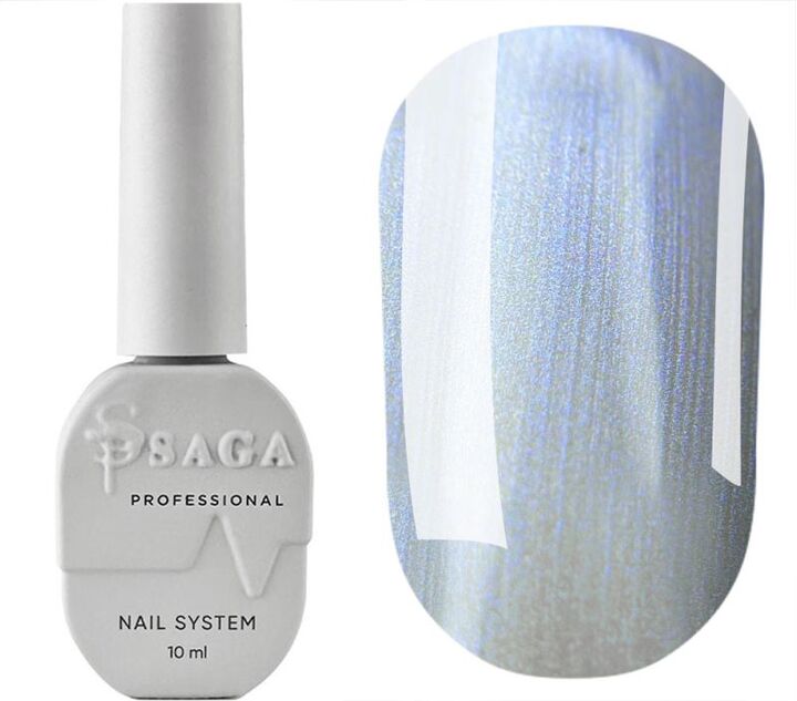SAGA. Cat's Eye Gel Polish "Silk Cat", #07, 10 ml. Гель-лак "Котяче око" з перламутром #1