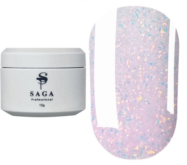 SAGA. Builder Gel "Magic", 15 ml, #06. Гель для укріплення та нарощування з поталлю #2