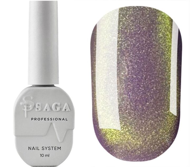SAGA. Cat's Eye Gel Polish "Smoothie Cat", #02, 10 ml. Гель-лак "Котяче око" хамелеон #1