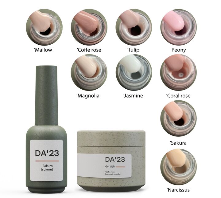 DA'23. Gel Light, Sakura, 30 ml, гель середньо-рідкої консистенції #4