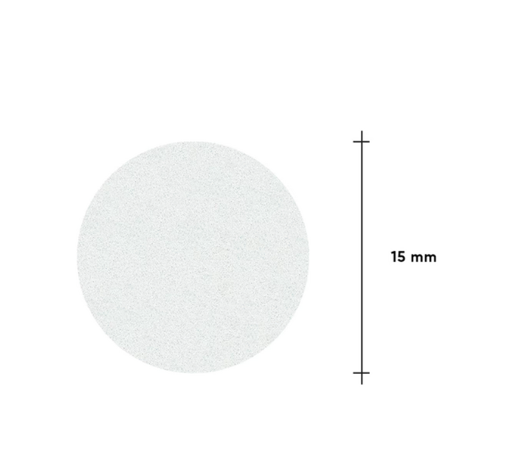 STALEKS. Набір 50 шт, Змінні файли 320 грит на м'якій основі диска PODODISC S, Ø15 mm, білий абразив — STALEKS, NAILSMADE