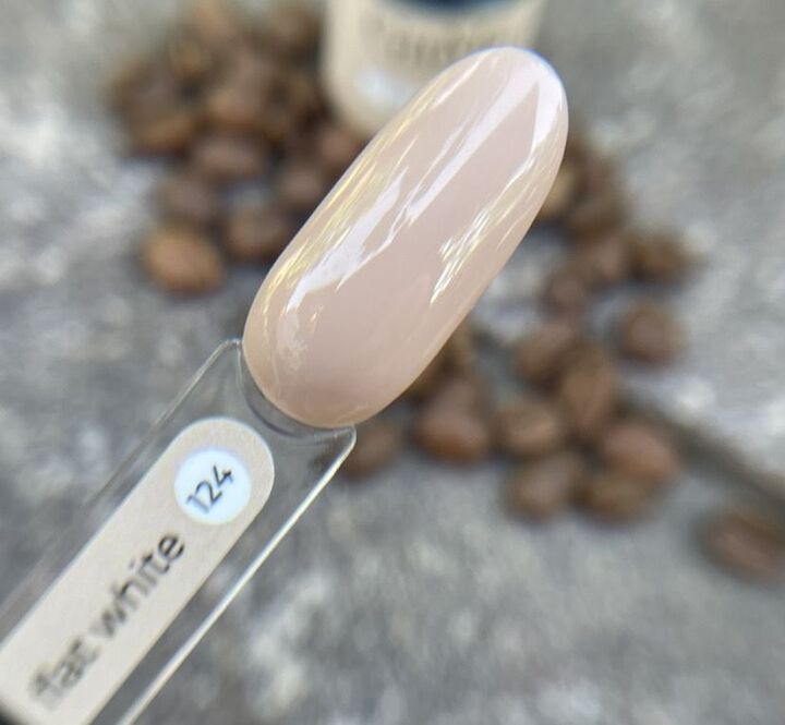 GA&MA. Gel polish #124 FLAT WHITE, 10 ml, gel polish, Flat white #2