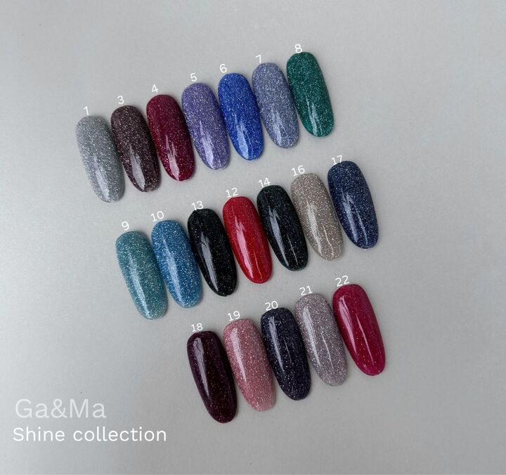 GA&MA. Reflective Gel polish SHINE #21, 10 ml, гель-лак світловідбиваючий ( попередня упаковка) #4