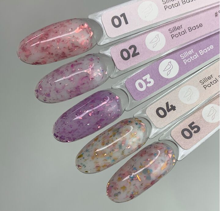 SILLER Potal Base №3, фіолетова з фіолетовою поталлю, 8 ml #3