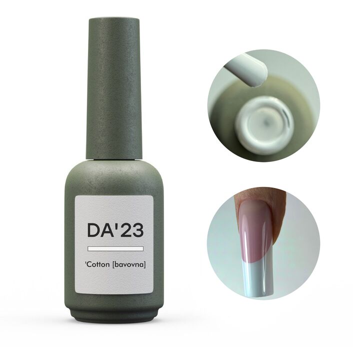 DA'23. Gel Polish, Cotton (white french), 14 ml, гель-лак (білий, для френчу) #2