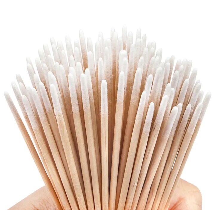 100 pcs Micro-brosses en bois double face, 7 cm #3