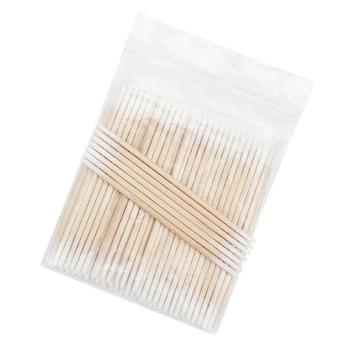 100 pcs Micro-brosses en bois double face, 7 cm #2