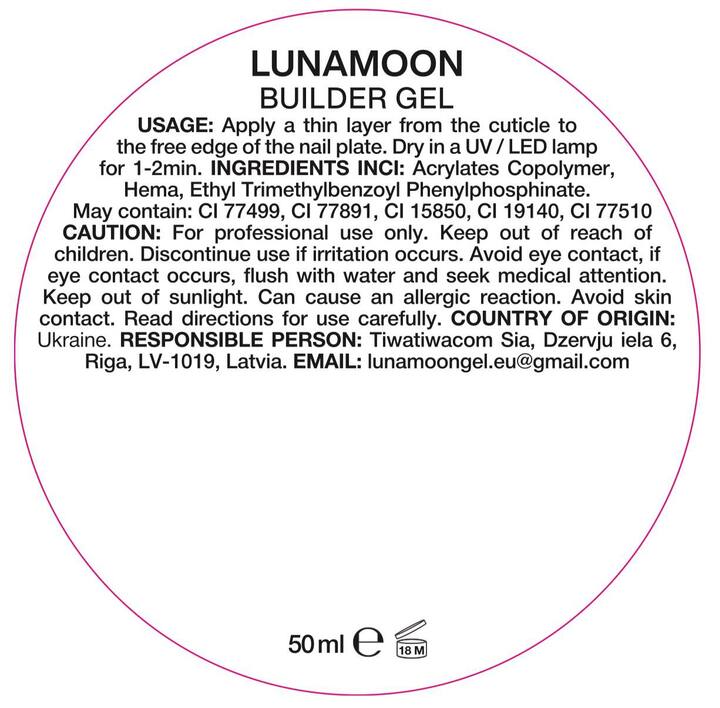 LUNAmoon. Premium Builder Gel #13 Terracotta, 50 ml, моделюючий гель #3