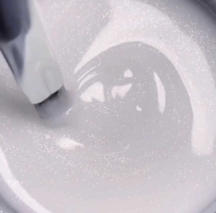 LUNAmoon. Cover BASE #5, WHITE with SHIMMER, 13 ml #4