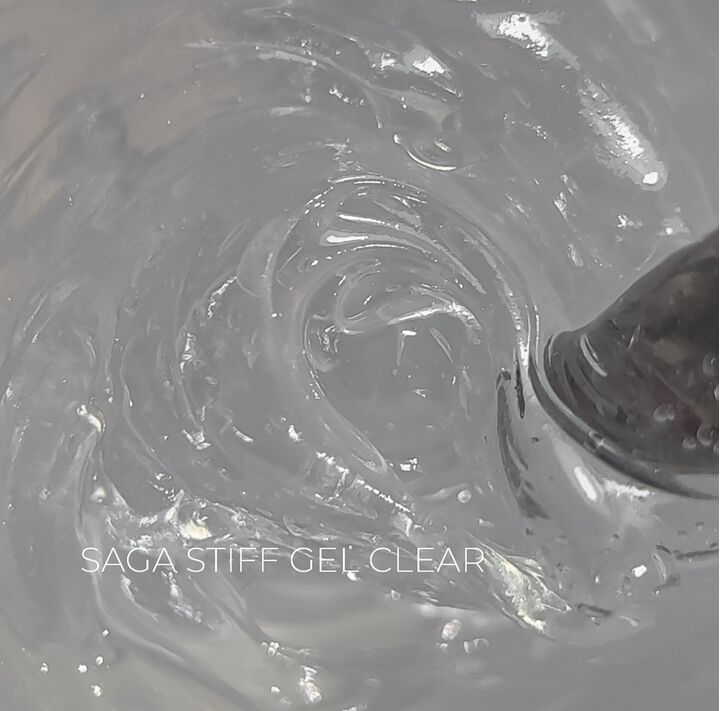 SAGA. Stiff Gel, 15 ml, Clear. Густий гель для укріплення та нарощування, прозорий #1