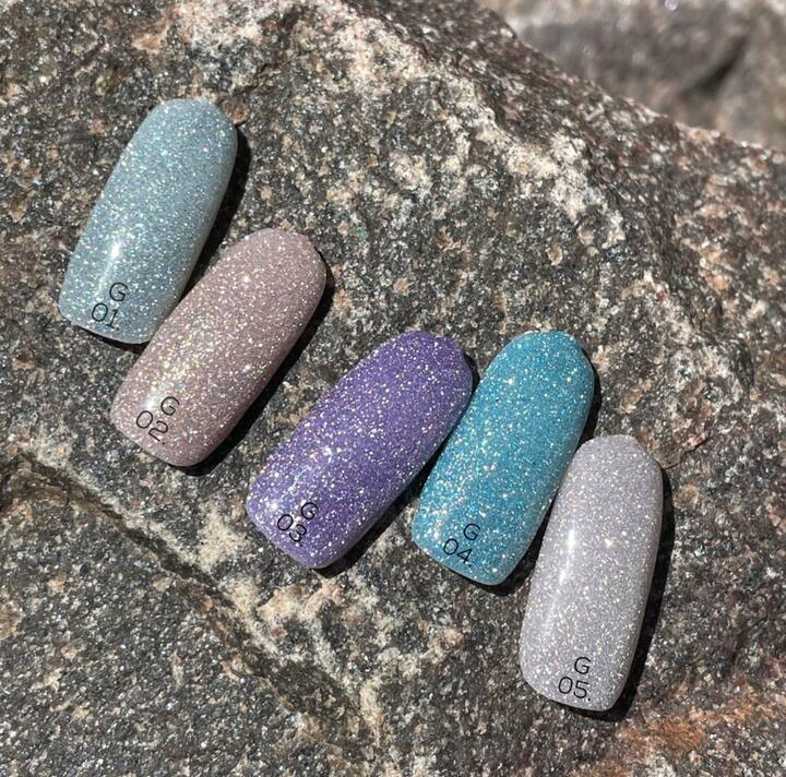 GA&MA. Reflective Gel polish, HOLOGRAPHIC GLITTER #4, 10 ml, gel polish refletivo #3