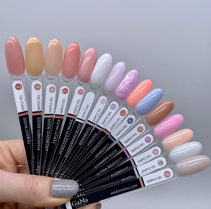 GA&MA. Simple builder gel #16 Marshmallow, 15 ml, гель без опилу, маршмеллоу #6