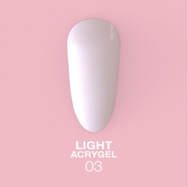 LUNAmoon. Light Acrygel #3 Milky, 50 ml, acrigel liquido, latte #2