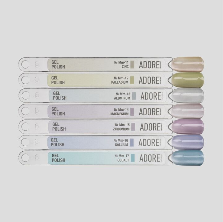 ADORE. Cat's Eye Gel Polish, #Mm-11, Zinc, 8 ml. Вітражний гель-лак "котяче око", біле золото #4