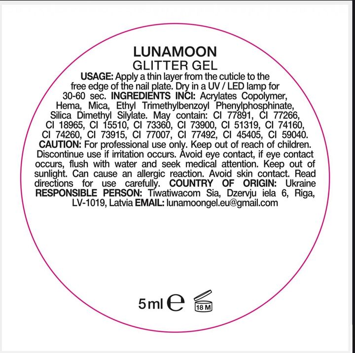 LUNAmoon. Platinum Gel #4, 5 ml #8