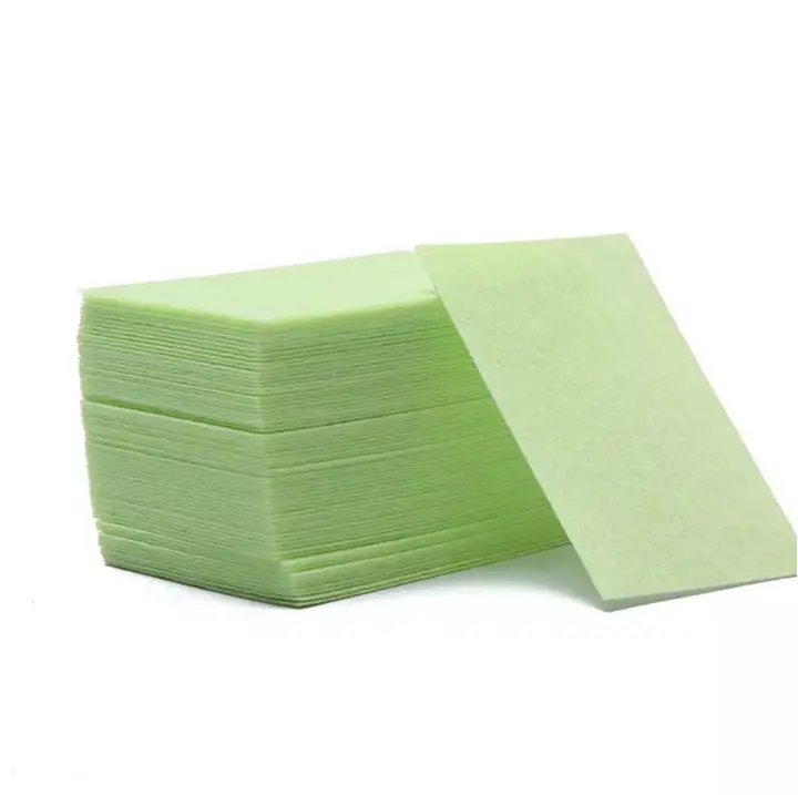 Set of 1000 pcs, Nail Polish Remover Pads, Lint-free wipes 4x6 cm, green — Lint-free Wipes for Manicure, NAILSMADE