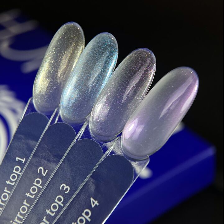 TOUCH. Mirror Top #2, Blue, 13 ml, топ з ефектом втирки, блакитний #3