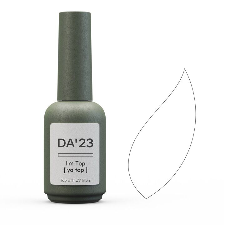 DA'23. Top coat, "I’m Top", no sticky with UV-filters, 14 ml, топ без липкого шару з UV-фільтрами #1