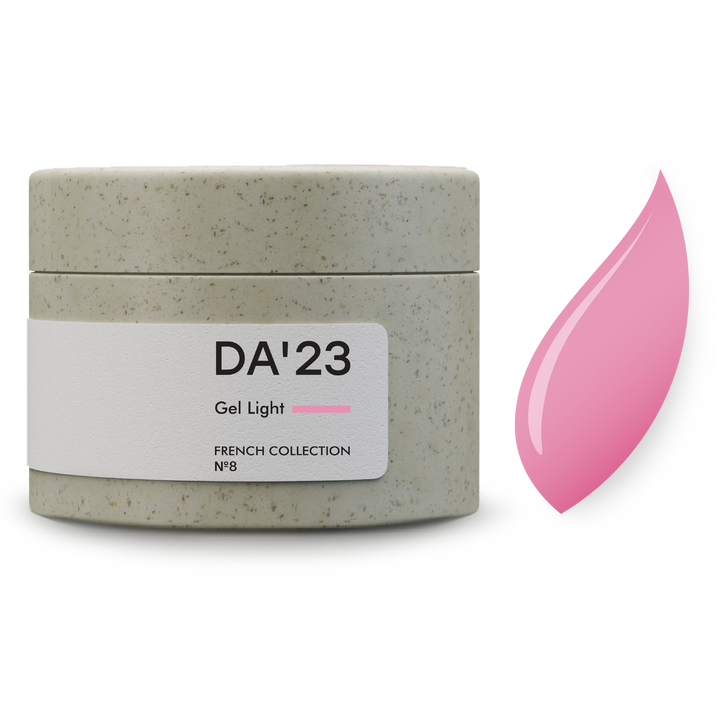 DA'23. Gel Light, French collection №8, 30 ml, гель середньо-рідкої консистенції #1