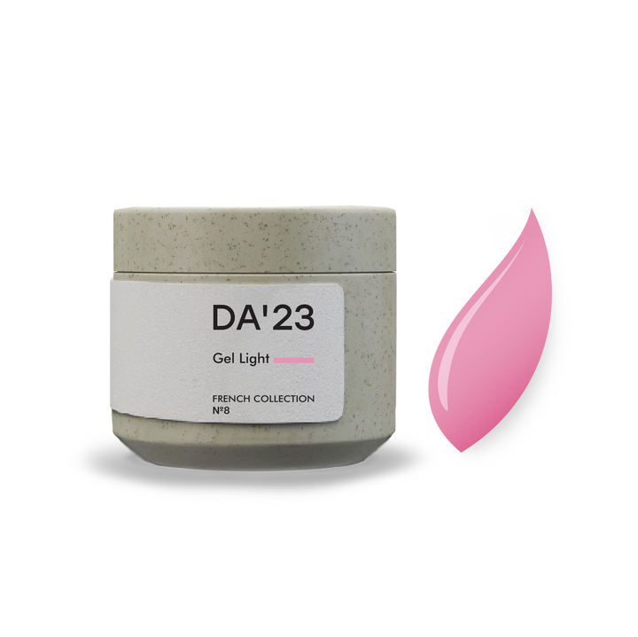 DA'23. Gel Light, French collection №8, 15 ml, гель середньо-рідкої консистенції #1