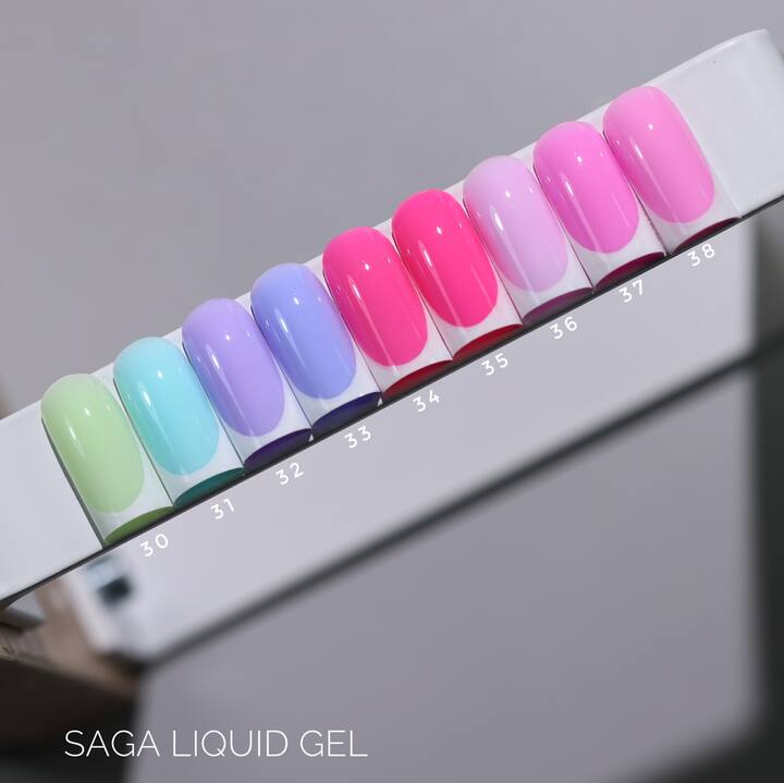 SAGA. Liquid Gel, 15 ml, #30. Рідкий гель для укріплення та нарощування — SAGA, NAILSMADE