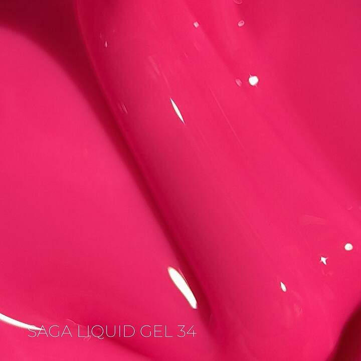SAGA. Liquid Gel, 15 ml, #34. Рідкий гель для укріплення та нарощування — SAGA, NAILSMADE