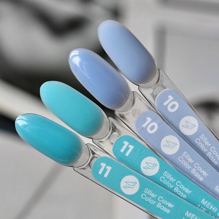 SILLER Color Base №11, блакитно-бірюзова, 8 ml #2