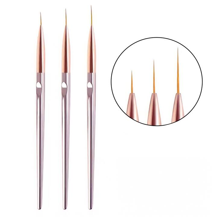 Set da 3 pezzi, Pennelli per design e linee sottili #1