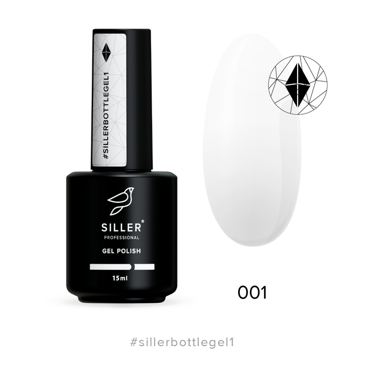 SILLER Bottle Gel №1 Білий, 15 ml, гель твердий #1