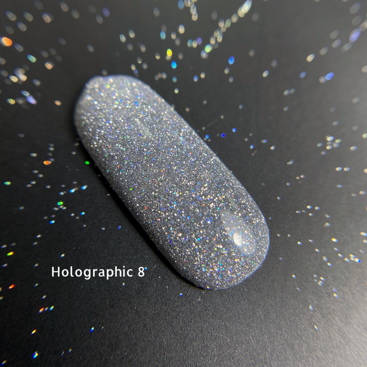 GA&MA. Reflective Gel polish, HOLOGRAPHIC #8, 10 ml, гель-лак світловідбиваючий ( попередня упаковка) #5