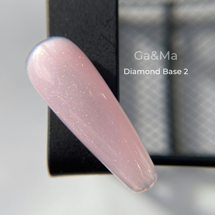 GA&MA. Diamond base #2 Pink, 15 ml, Розовая #4