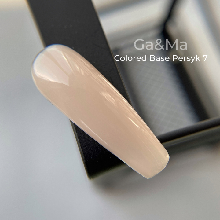 GA&MA. Colored base #7, PEACH, кольорова база, Персик, 15 ml #2