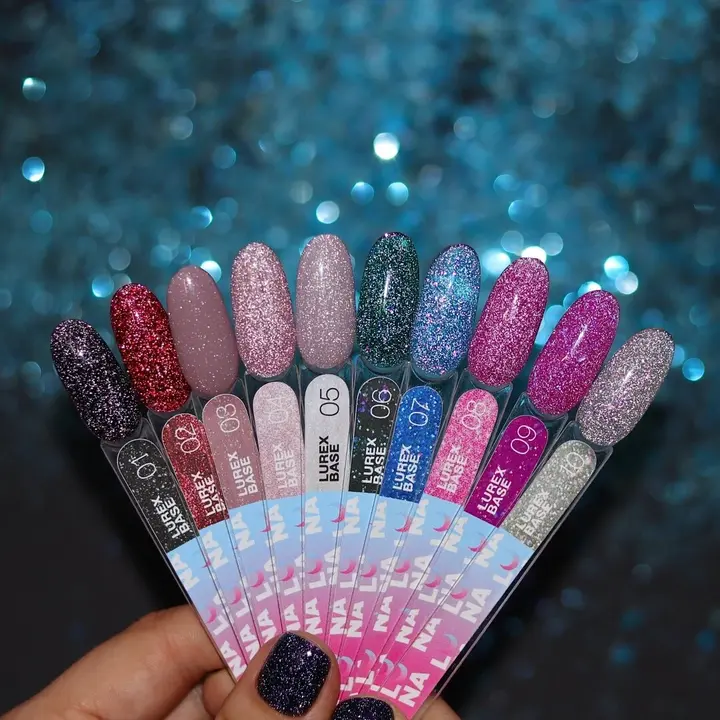 LUNAmoon. Lurex Base #06, Reflective, 13 ml, светоотражающая база #4