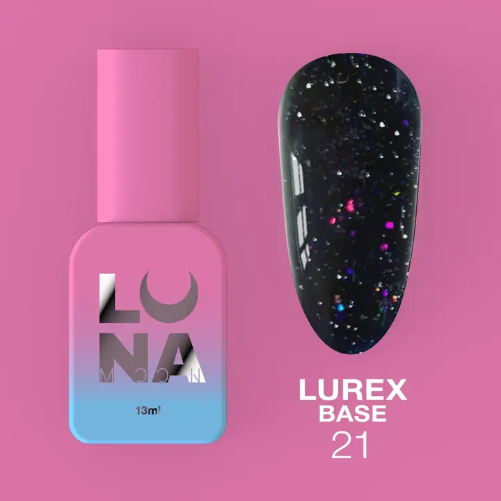LUNAmoon. Lurex Base #21, Reflective, 13 ml, світловідбиваюча база #2