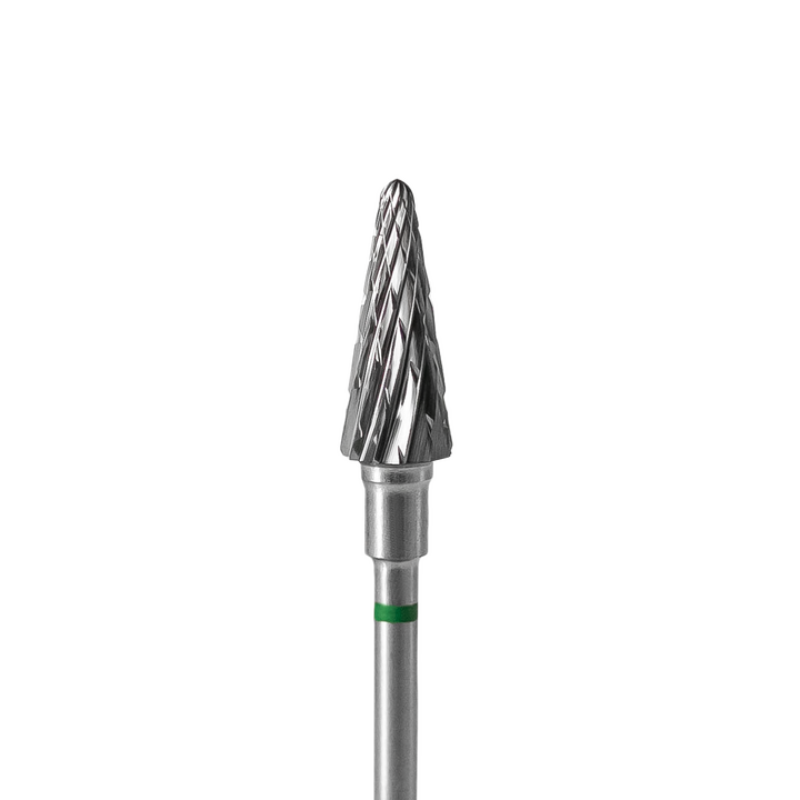 STALEKS Fraise en carbure "CÔNE" verte, Ø 6 mm / partie travaillante 14 mm #1