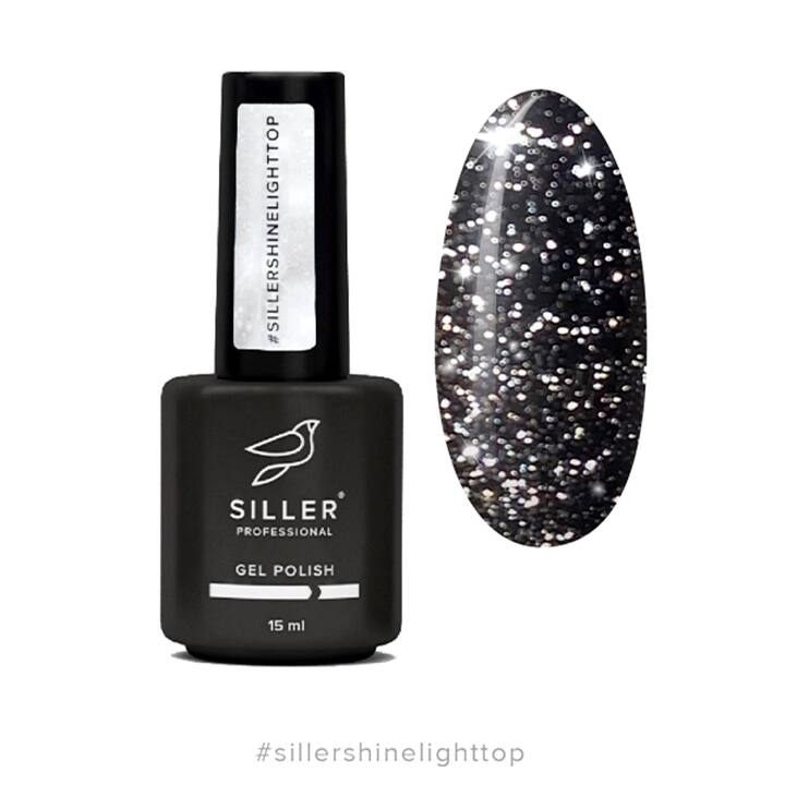 SILLER Top Shine Light No Wipe, 15 ml, Топ світловідбиваючий #1