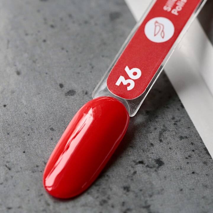 SILLER Gel Polish №36 RED, червоний, 8 ml, гель-лак #2