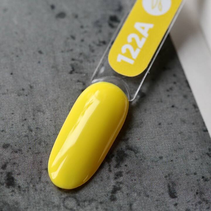 SILLER Gel Polish №122A BRIGHT YELLOW, яскраво-жовтий, 8 ml, гель-лак #2