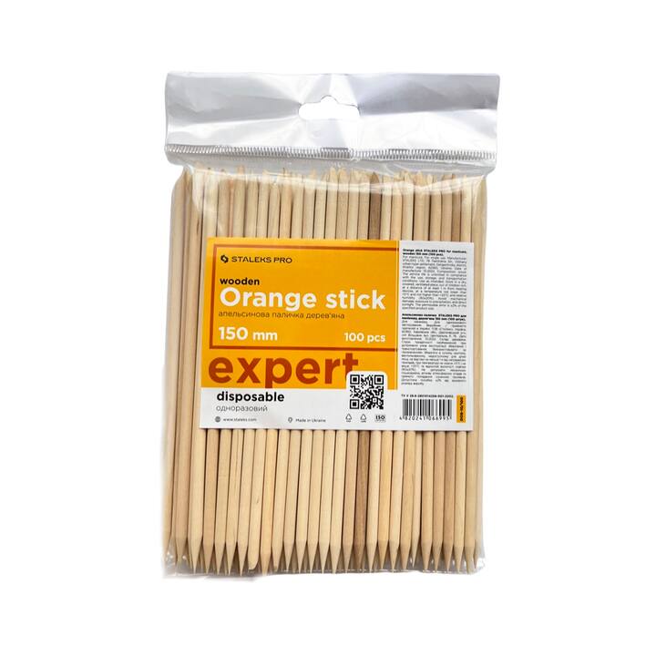 STALEKS. 100 pcs Orange Wood Sticks, 150 mm, Набір 100 шт Апельсинові палички #2