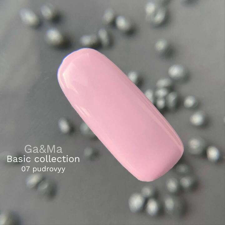 GA&MA. Gel polish #7 PINK POWDER, 10 ml, гель-лак, пудровий рожевий #2