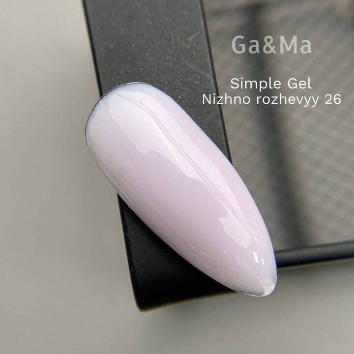 GA&MA. Simple builder gel #26 Pale Pink, 30 ml, Builder Gel ohne Feilen, zart-rosa #2