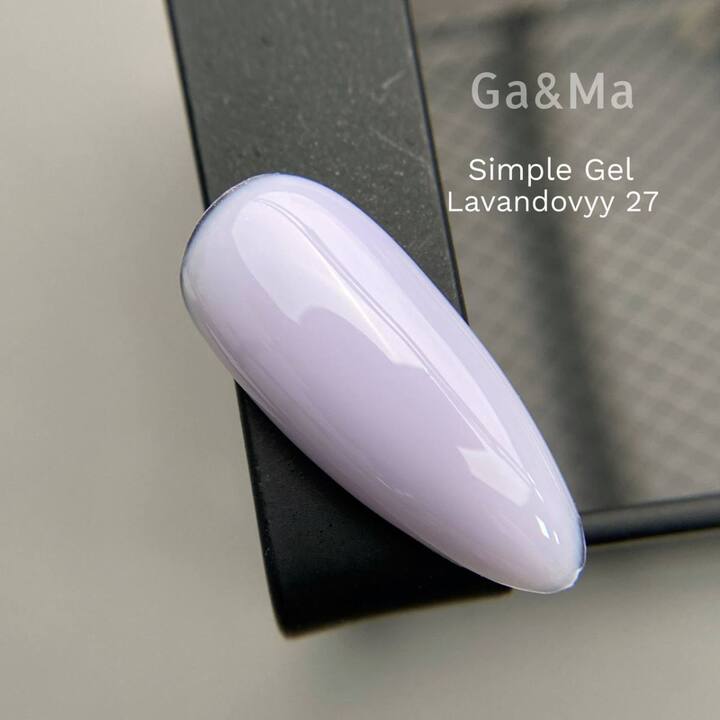 GA&MA. Simple builder gel #27 Lavender, 15 ml, żel bez opiłowania, lawendowy #3
